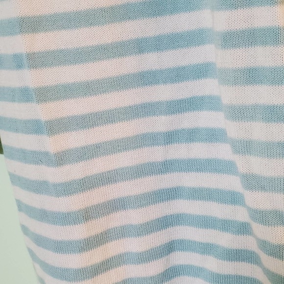 NWT Calypso Enfant Light Blue Striped Cotton Dress ~ French Designer Size 6 Girl - Picture 3 of 10